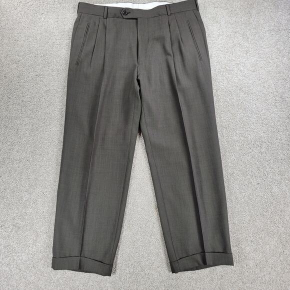 Hugo Boss Galilei Omega Suit Mens 42S Tan Brown Flat Knit Wool Blend Two Button - Picture 5 of 16